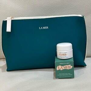 La Mer Creme De La Mer Moisturizing Cream, 0.24oz/7ml with Cosmetics Bag